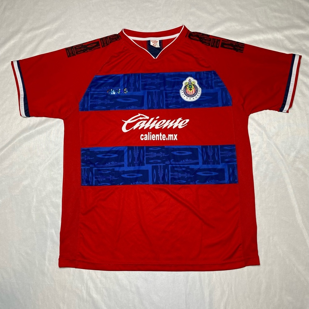 Vintage Chivas Of Guadalajara Caliente Football Soccer‎ Jersey Size Men’s LARGE